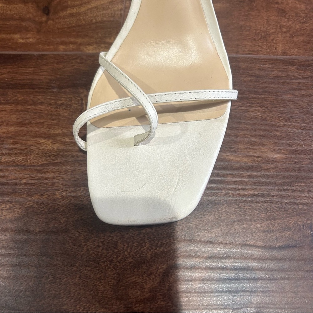 Reformation Gigi Strappy Mid Heel Sandal - White/Cream - Picture 6 of 15